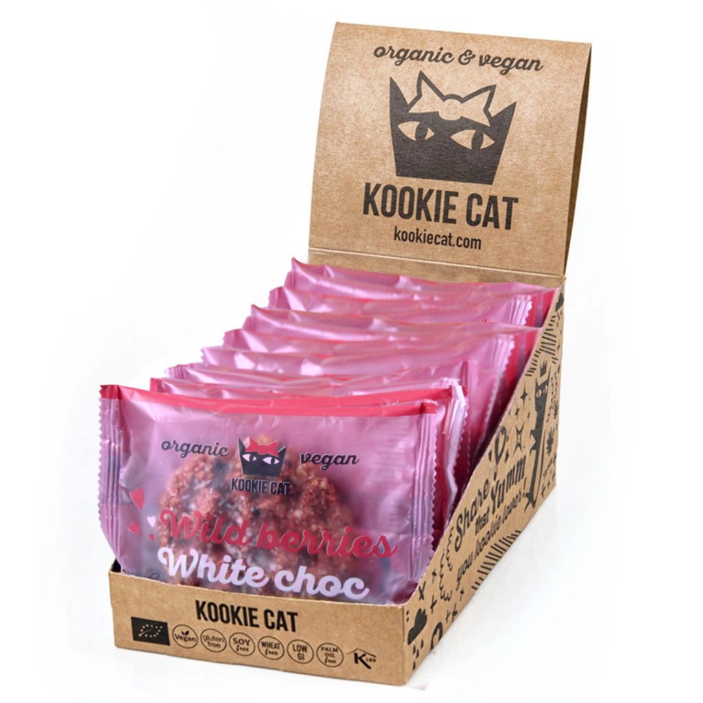 KOOKIE CAT Frutas del Bosque y Chocolate Blanco 50g BIO 50g