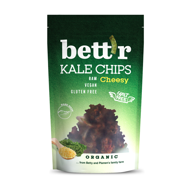 BETTR Chips de Kale Queso &amp; Pimienta 30g BIO