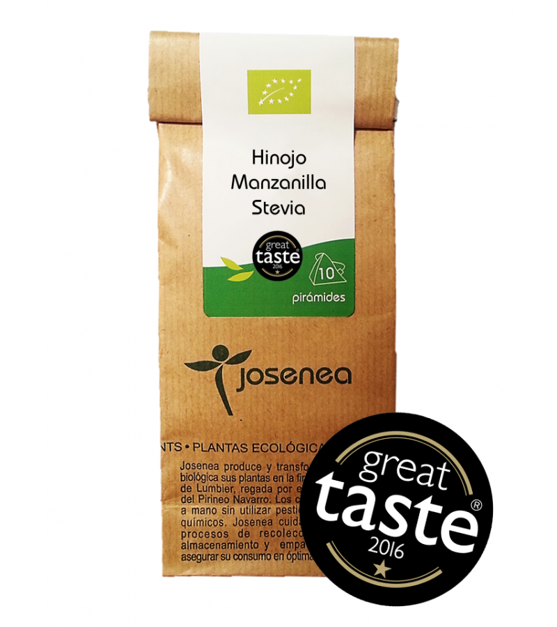 JOSENEA Hinojo Manzanilla Stevia 10 piramides