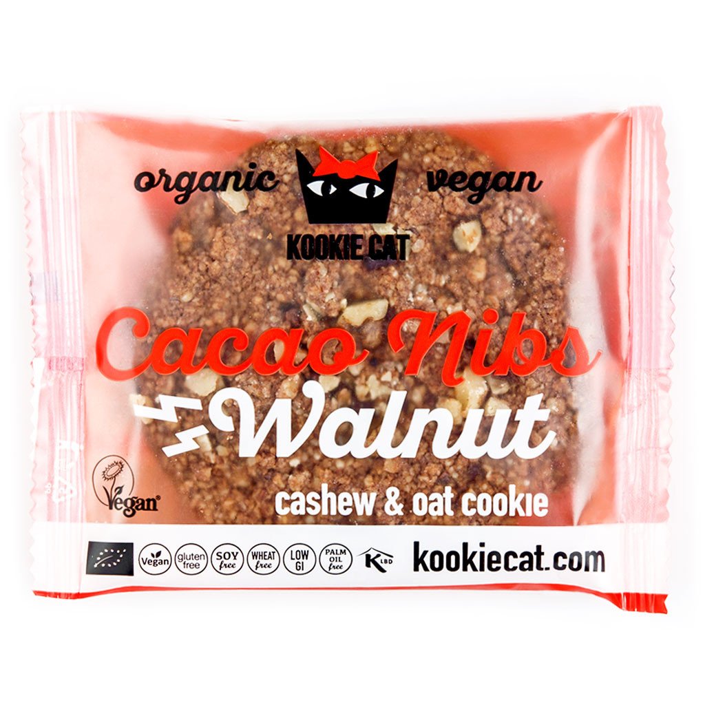 KOOKIE CAT Galleta Cacao Nuez SIN GLUTEN 50g