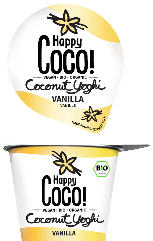 HAPPY COCO Yoghi Vainilla 330g BIO/Organic