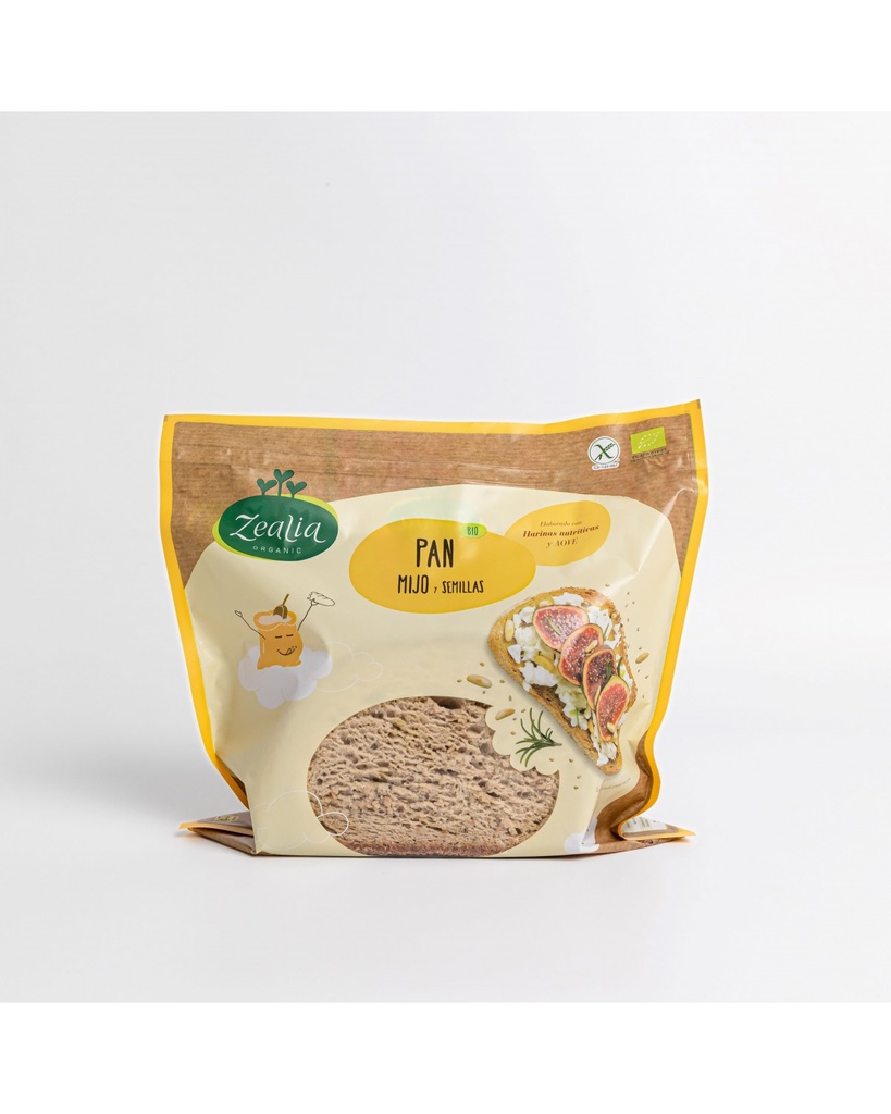 ZEALIA  Pan de mijo y semillas SIN GLUTEN BIO 330g