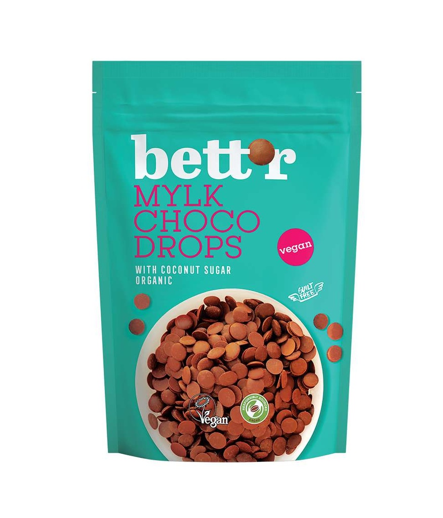 BETT'R Choco Drops Mylky 250g BIO