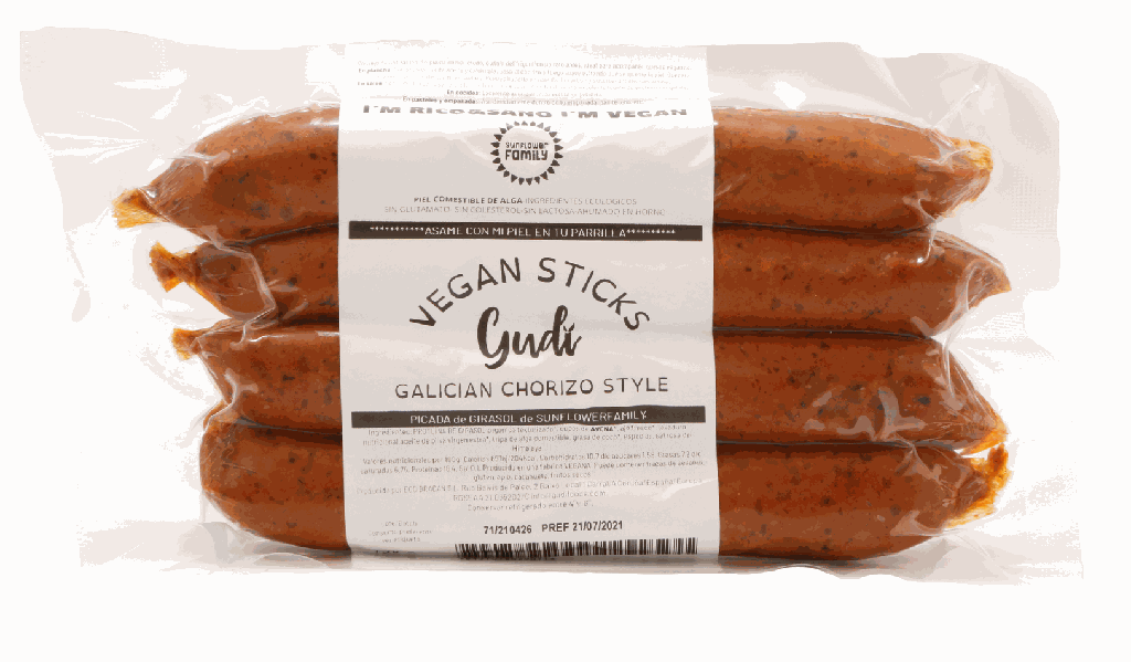 GUDI Galician Chorizo Style de girasol text. BIO 150g