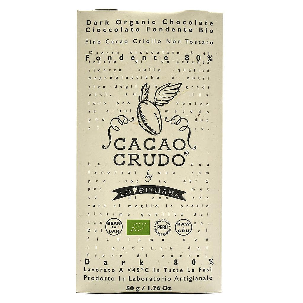 CACAO CRUDO Raw Tableta Chocolate 80% BIO 50g