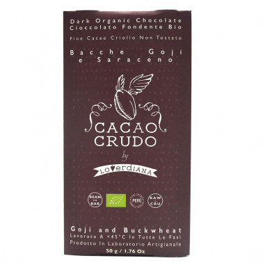 CACAO CRUDO Raw Tableta Choco Goji y Sarraceno 50g BIO