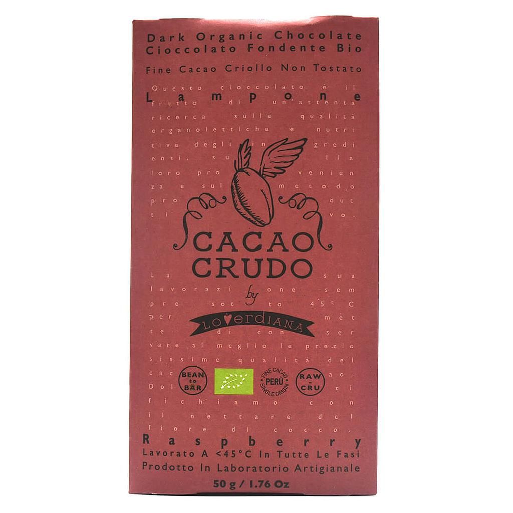 CACAO CRUDO Raw Tableta Choco Frambuesa 50g BIO