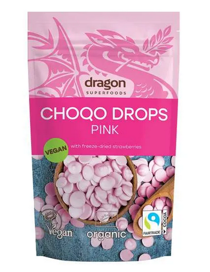 DRAGON Choco Drops Rosa 200g Bio