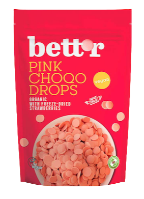 ​BETT'R Choco Drops Rosa 200g