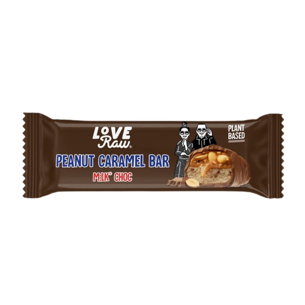 LOVE RAW Barrita Choco, Caramelo y Cacahuete 40g