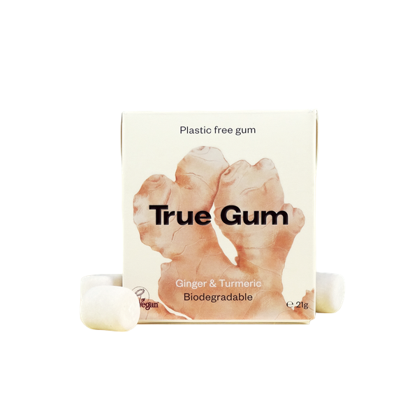 TRUE GUM Chicles Jengibre y cúrcuma 21g