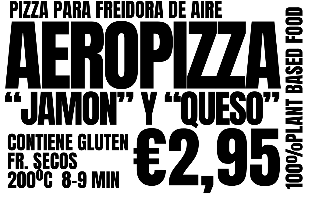 AEROPIZZA Jamón y queso vegetal 175g