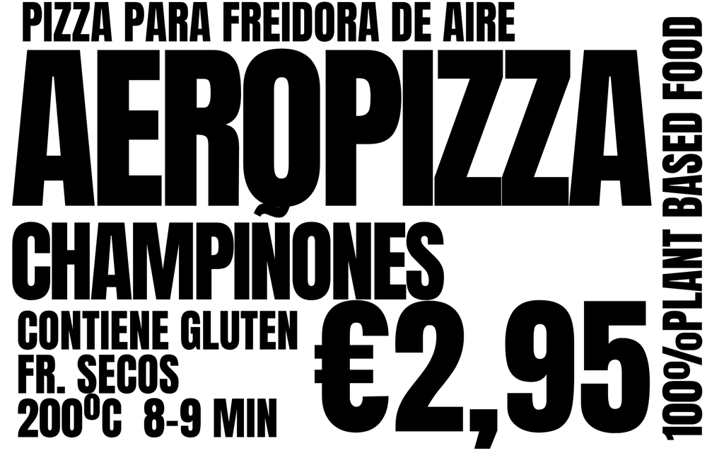 AEROPIZZA Champiñones y queso vegetal 175g