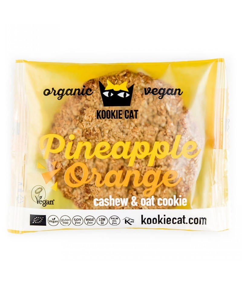 KOOKIE CAT Galleta Piña Naranja SIN GLUTEN 50g