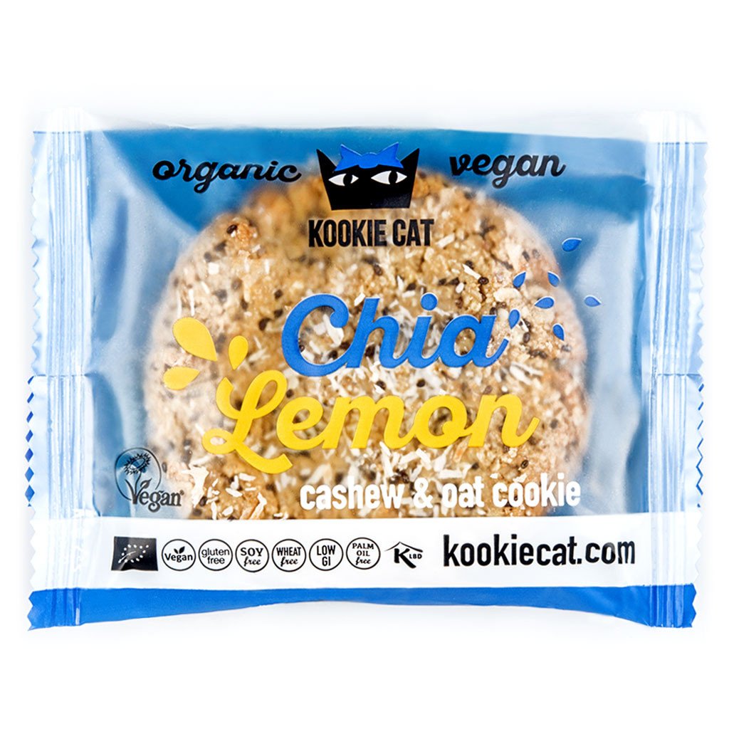 KOOKIE CAT Galleta Chia Limón SIN GLUTEN 50g