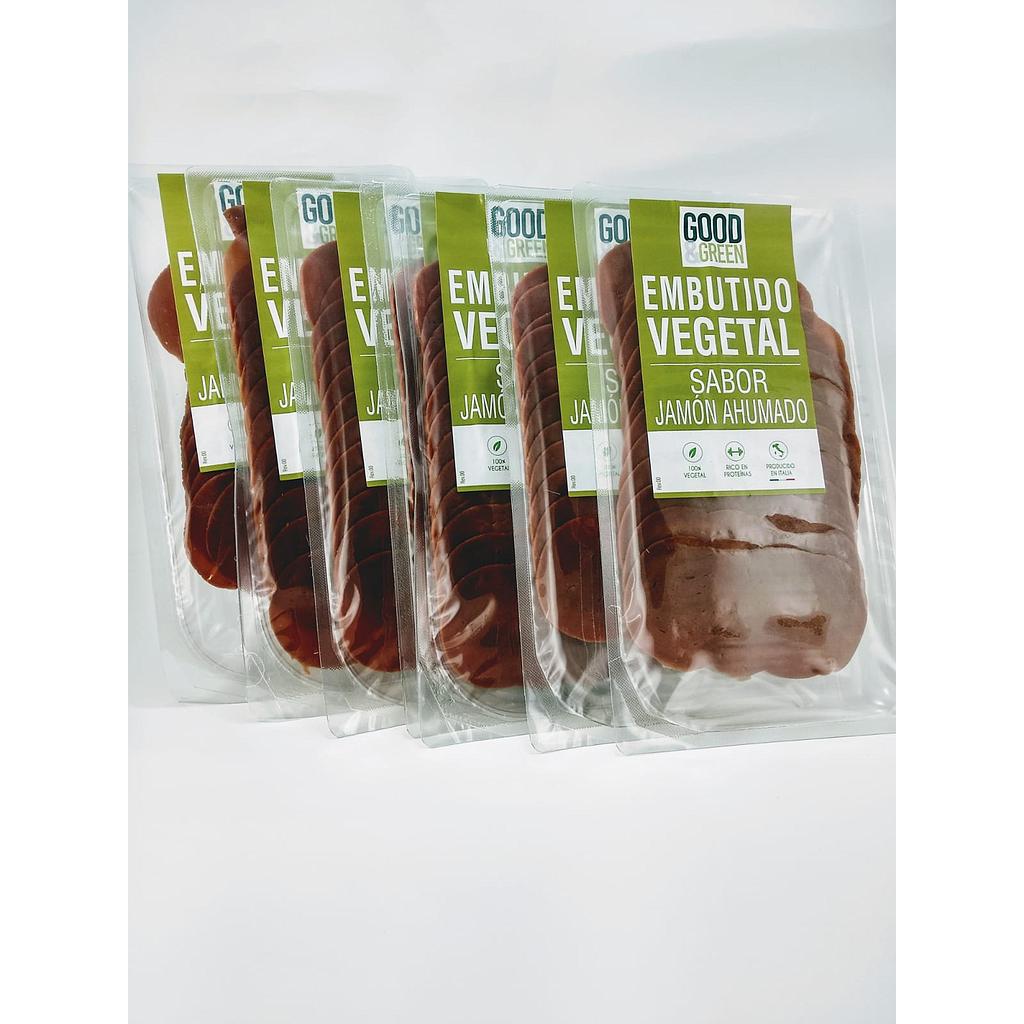 GOOD&amp;GREEN Jamón ahumado 90g PACK 10 UDS