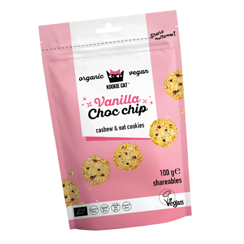 KOOKIE CAT Mini Cookies Vainilla Choco Chip BIO 100g