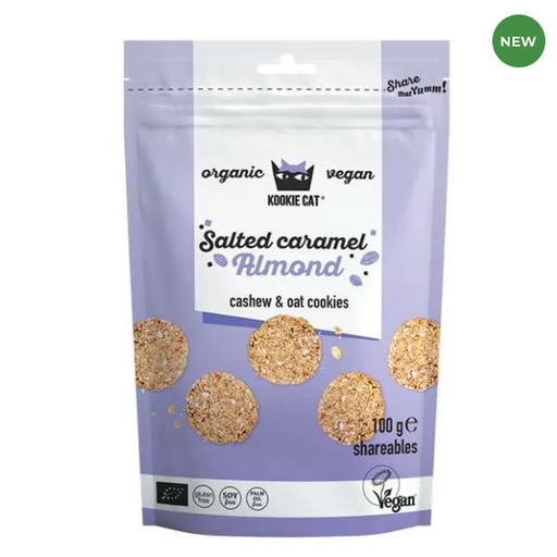 KOOKIE CAT Mini Cookies Caramelo Salado y Almendra 100g BIO