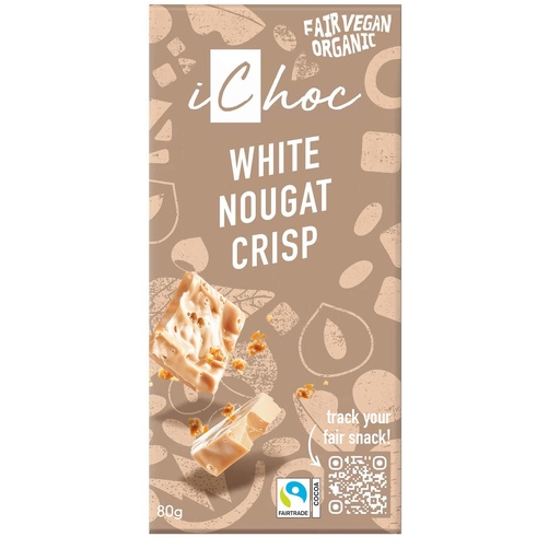 ICHOC Blanco con crujiente de avellana 80g