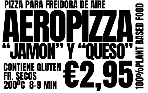 AEROPIZZA Jamón y queso vegetal 175g